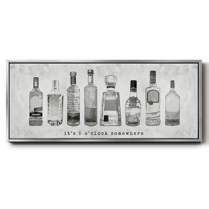 5 O'Clock Somewhere - Floater Framed Canvas Print
