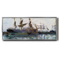 Ships in Harbor, 1873 - Floater Framed Canvas Print