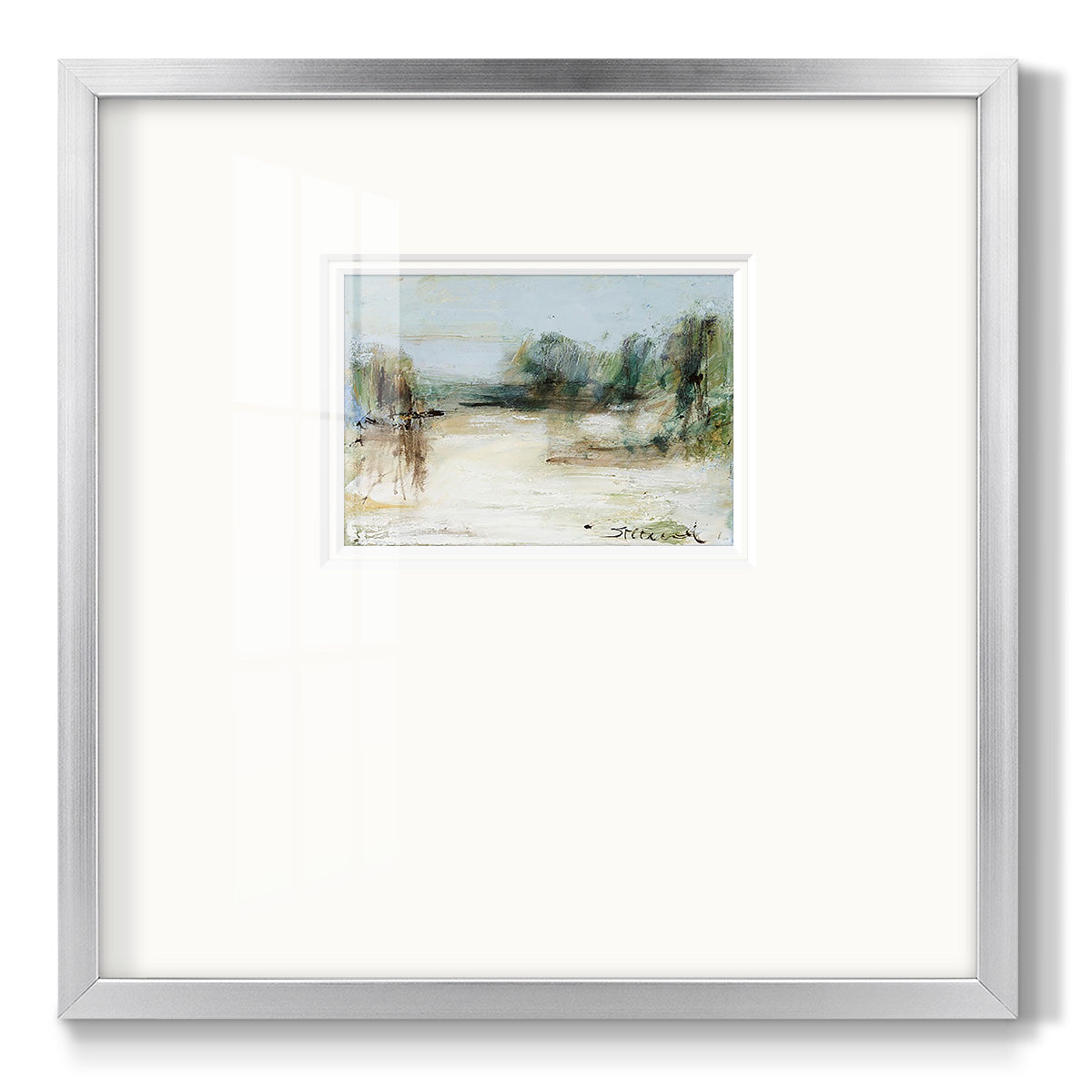 Wintery Horizon III - Double Matboard Framed Print