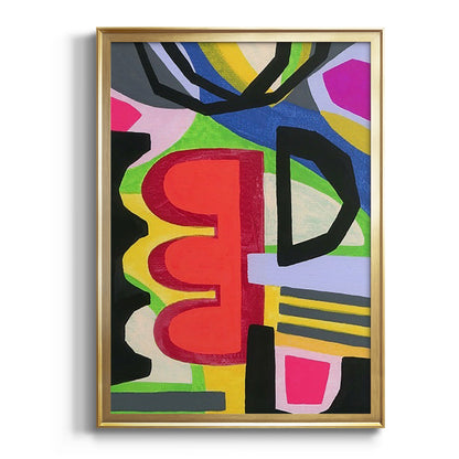 Bold Shape Shift I - Modern Framed Canvas Print