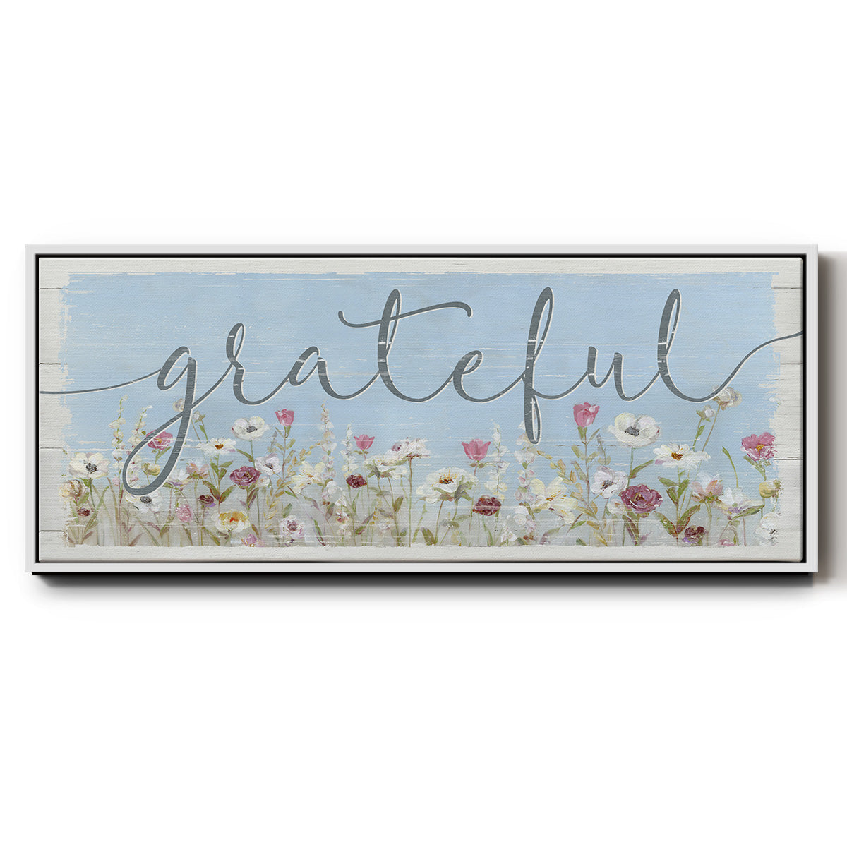 Bloomin Around Grateful - Floater Framed Canvas Print