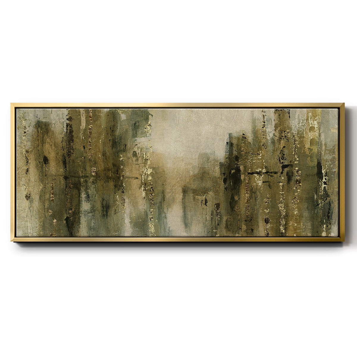 Gold City Shine - Floater Framed Canvas Print