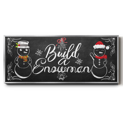 Build a Snowman - Floater Framed Canvas Print