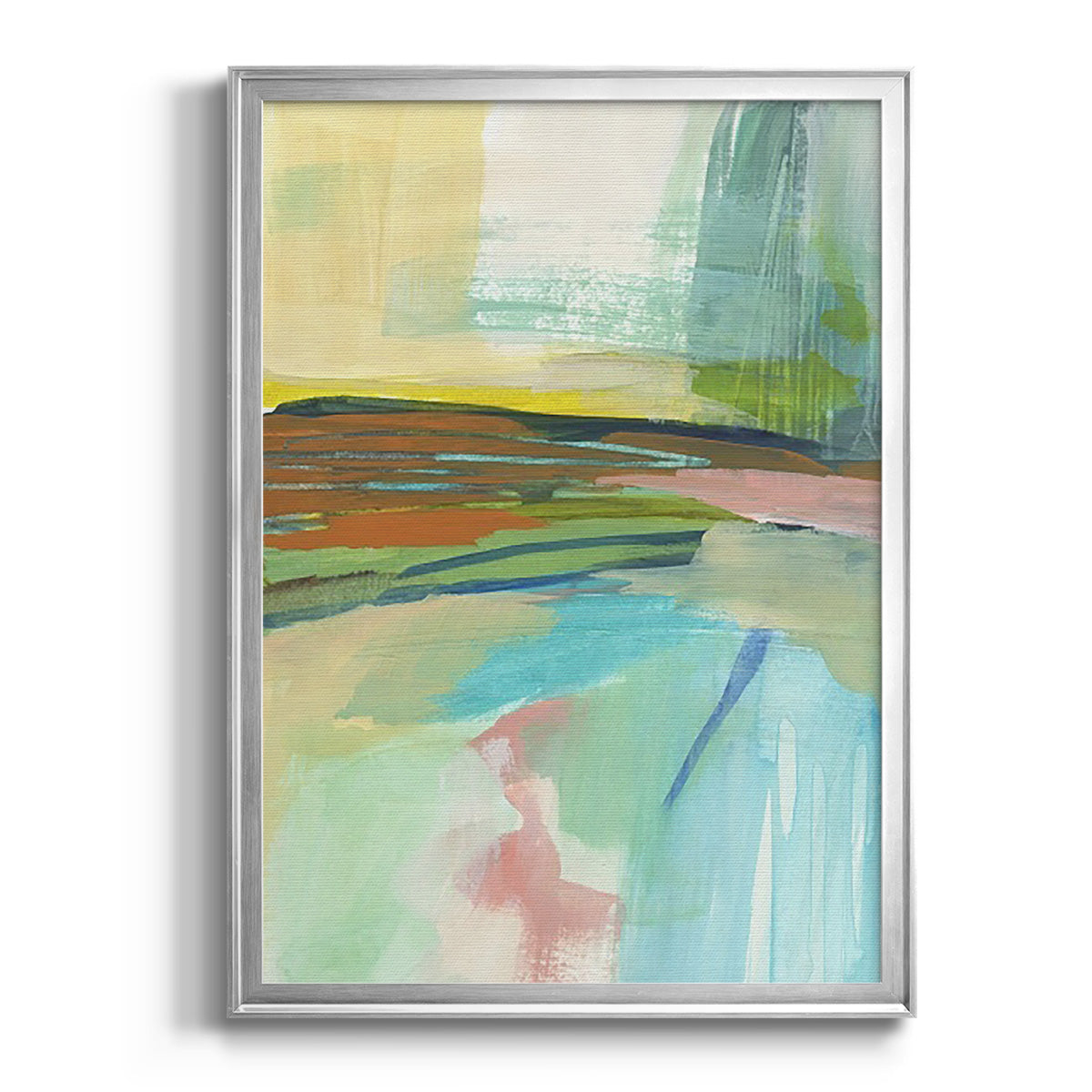 Radiant Horizon IV - Modern Framed Canvas Print