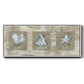 Burlap Music Ornaments - Floater Framed Canvas Print