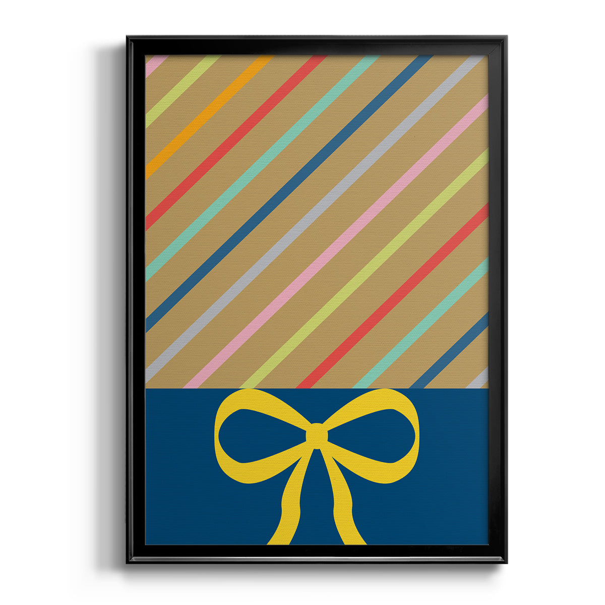 Stripes - Modern Framed Canvas Print