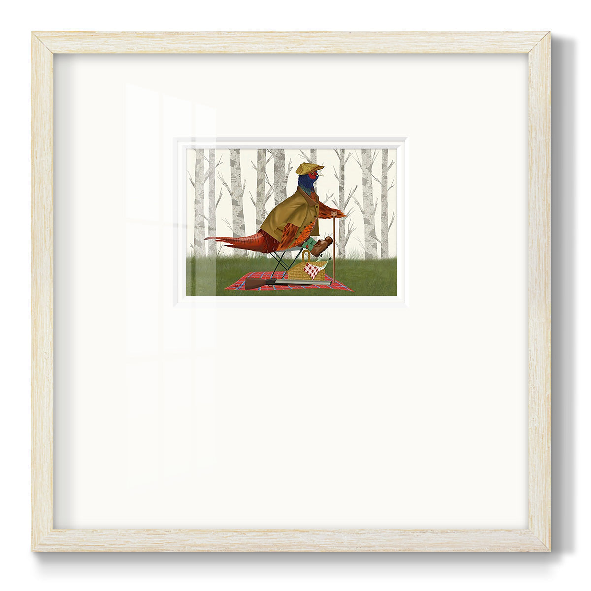 Pheasant Shooting Party 4 Premium Framed Print Double Matboard