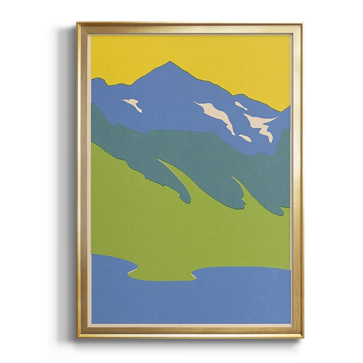 Bright Glacial Lake I - Modern Framed Canvas Print