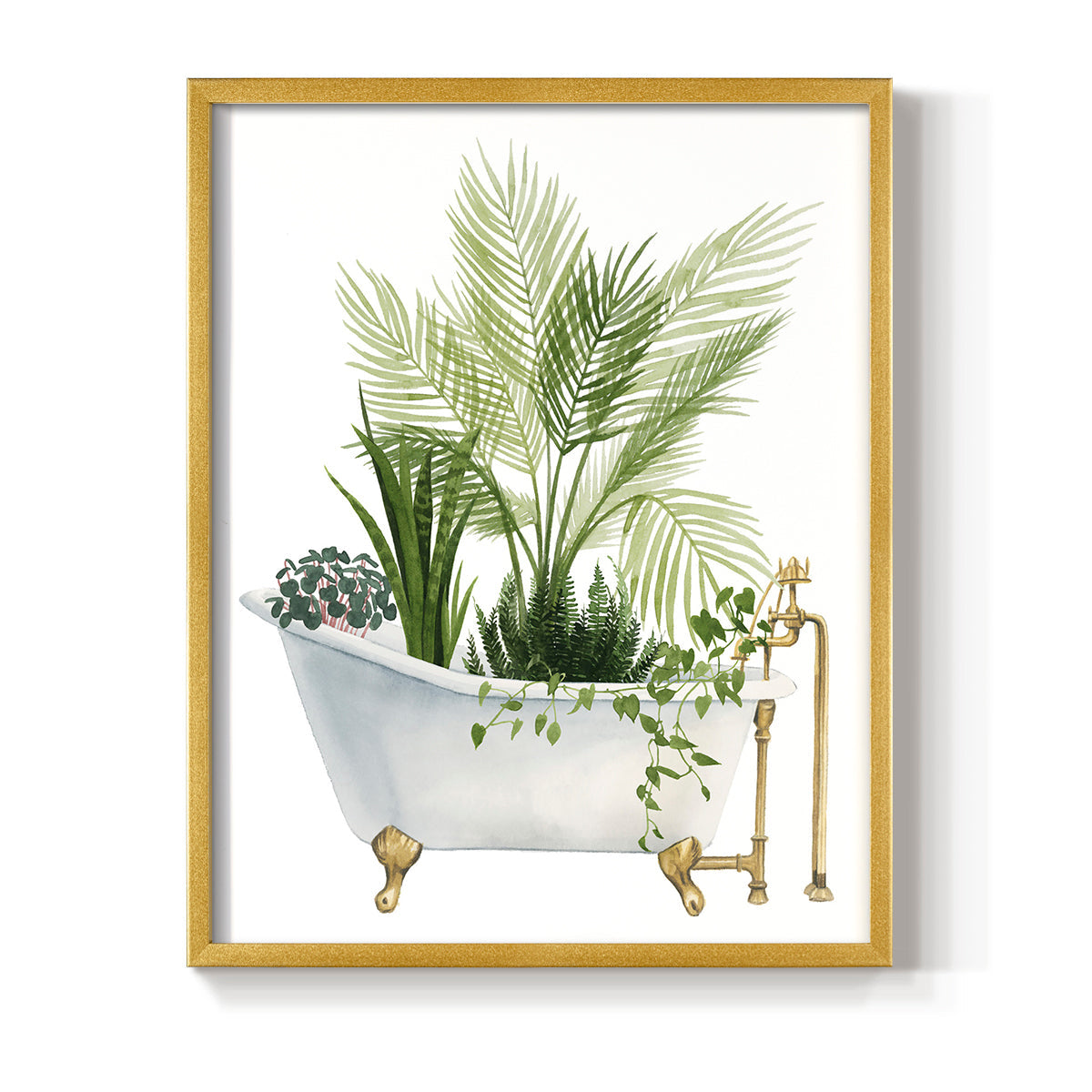 Plant Bath I - Restickable Framed Art Print