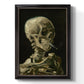Head of a Skeleton with a Burning Cigarette - Ornate Framed Canvas Print