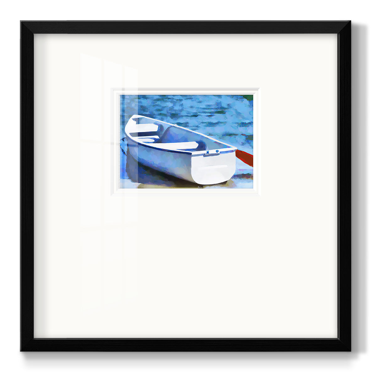 Colorful Rowboat II - Double Matboard Framed Print