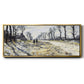 The Road, Effect of Snow at Sunset, 1869 - Floater Framed Canvas Print