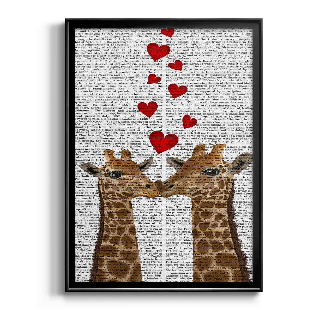 Love is in the Air Collection B - Modern Framed Canvas Print