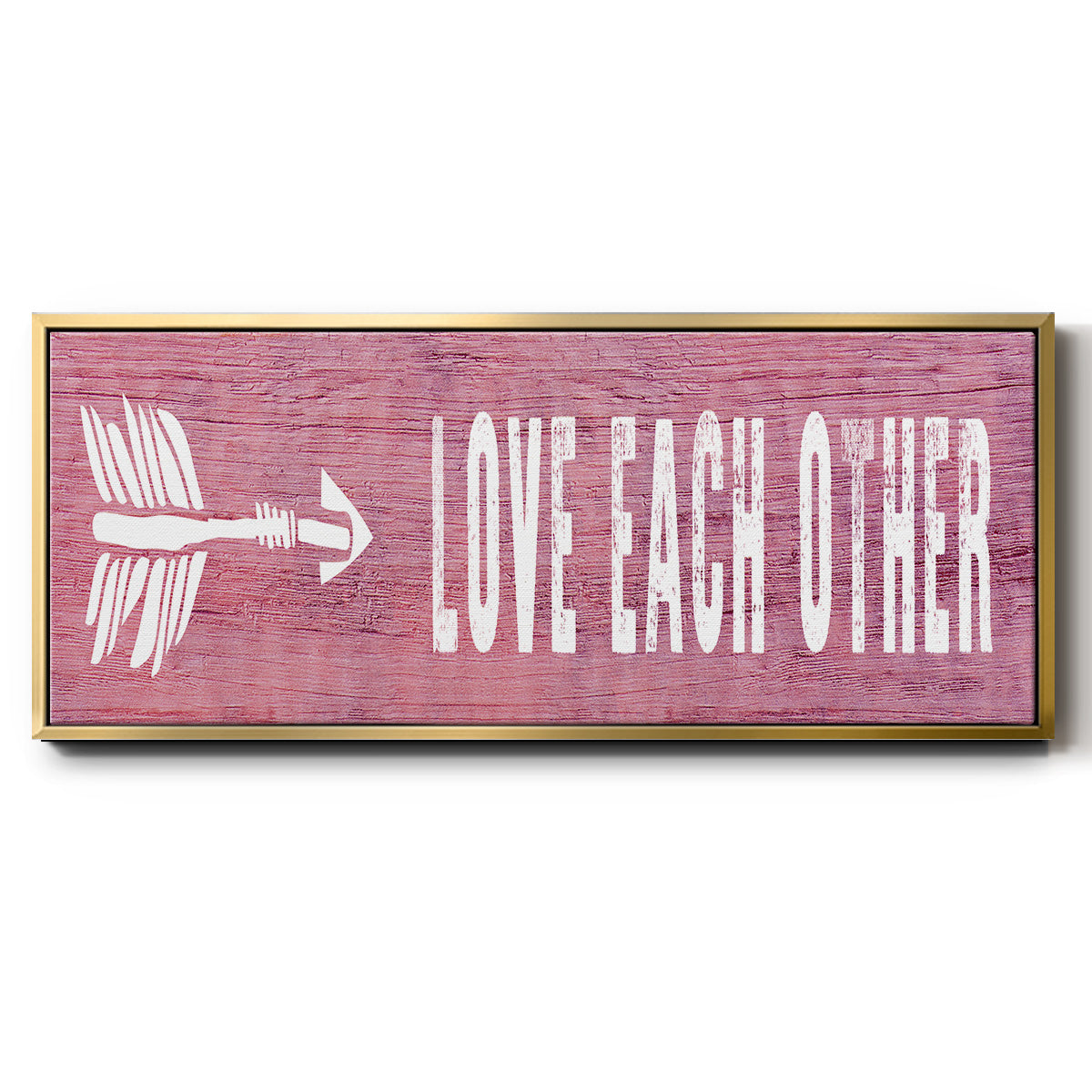 Love Each Other - Floater Framed Canvas Print