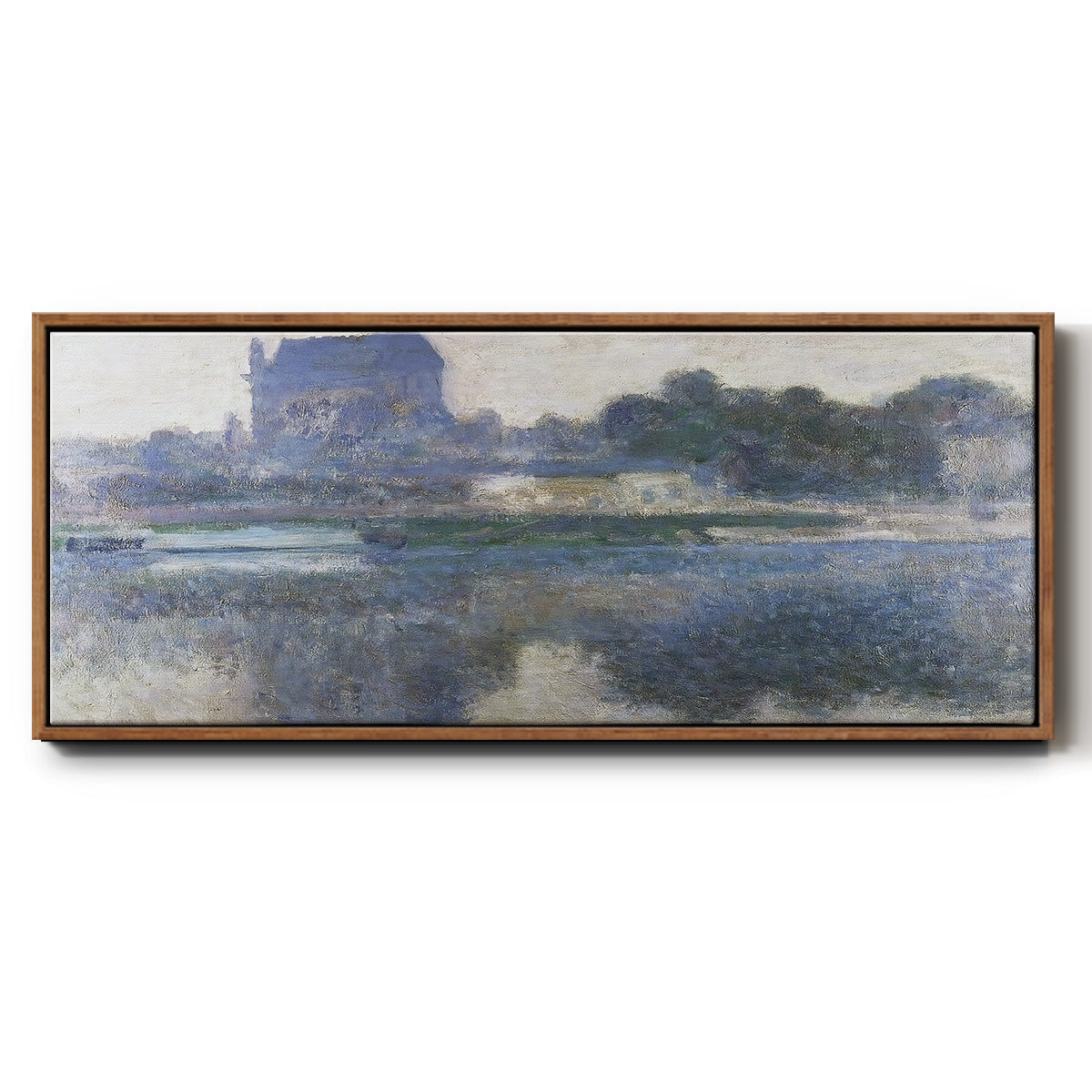 The Church of Vernon in the Mist, 1893 - Floater Framed Canvas Print