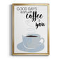 Start With Coffee & You - Modern Framed Canvas Print