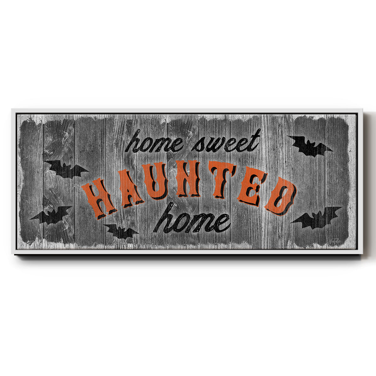 Home Sweet Haunted - Floater Framed Canvas Print