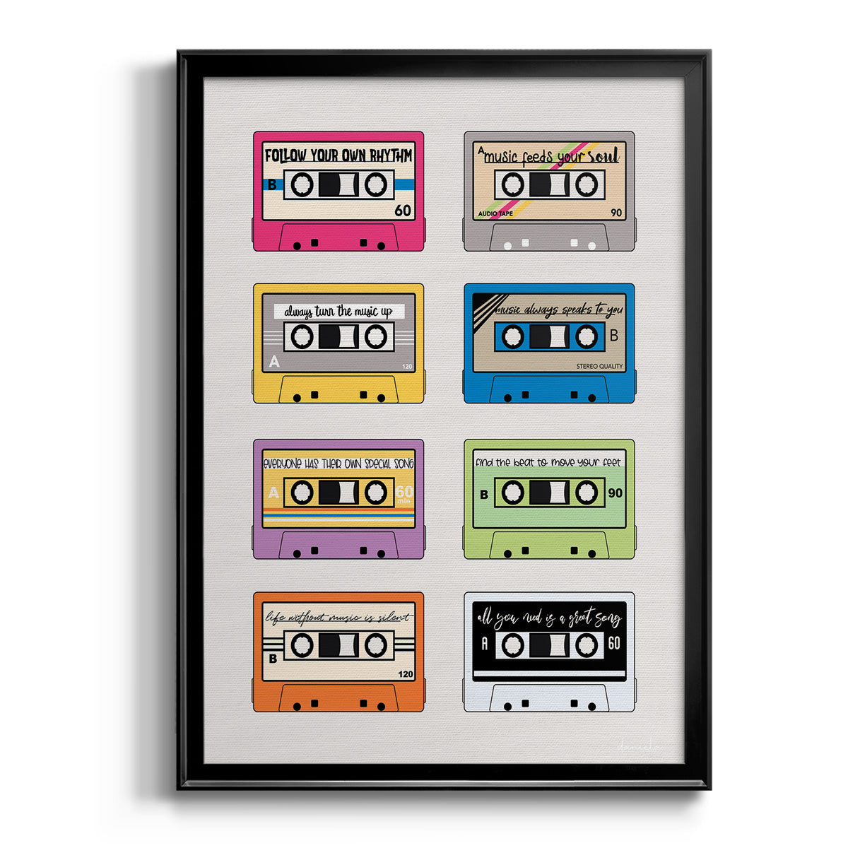 Musical Inspiration - Modern Framed Canvas Print