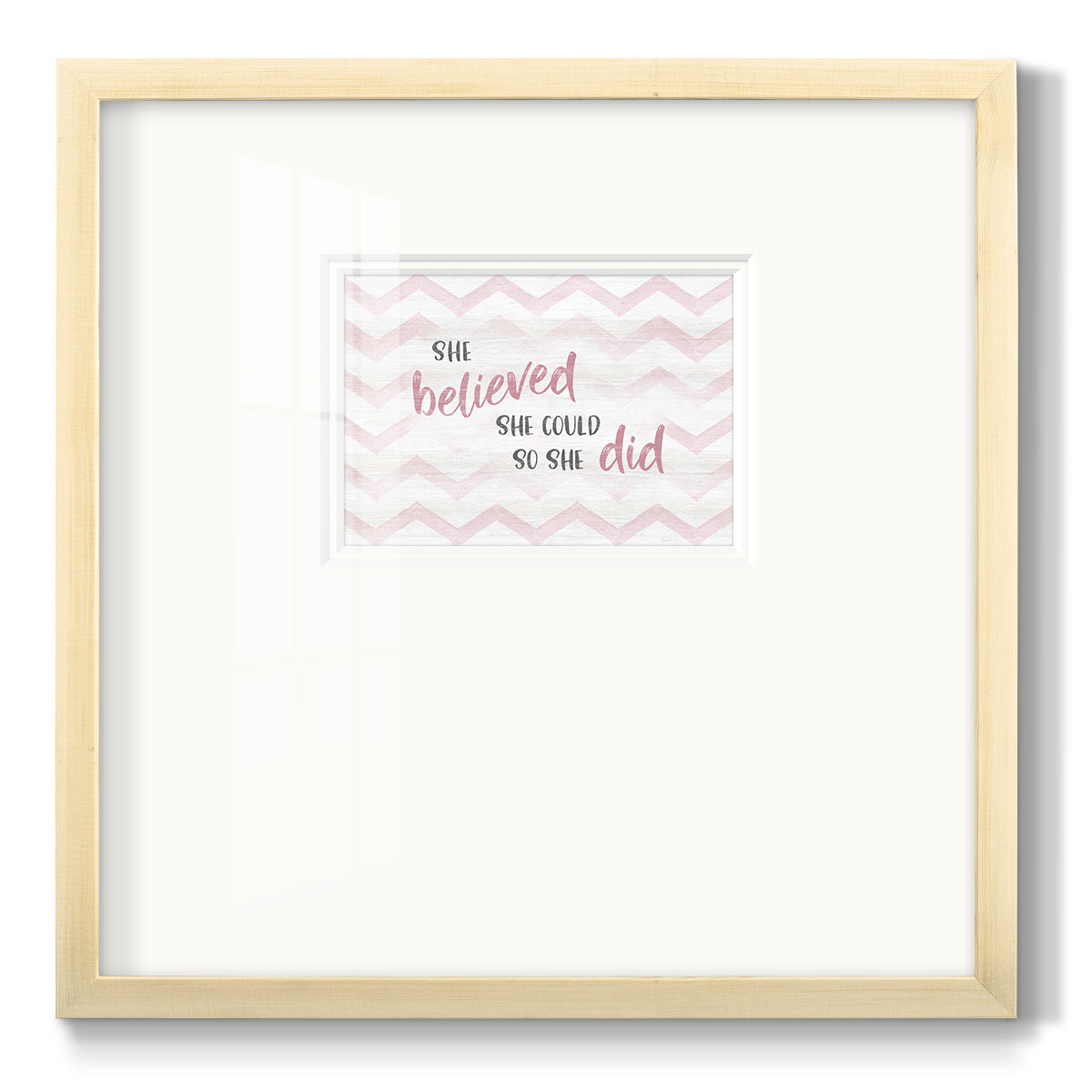 Believed She Could - Double Matboard Framed Print