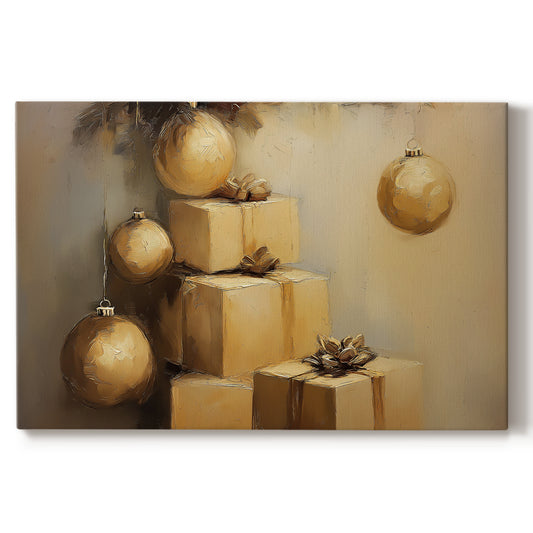 Candlelit Blessing of Mistletoe - Canvas Art Print