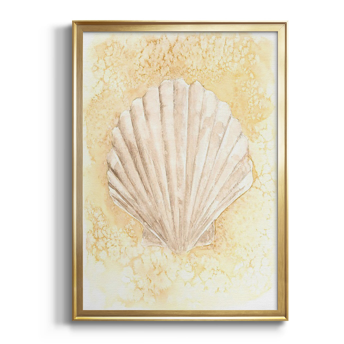 Salty Seashell II - Modern Framed Canvas Print