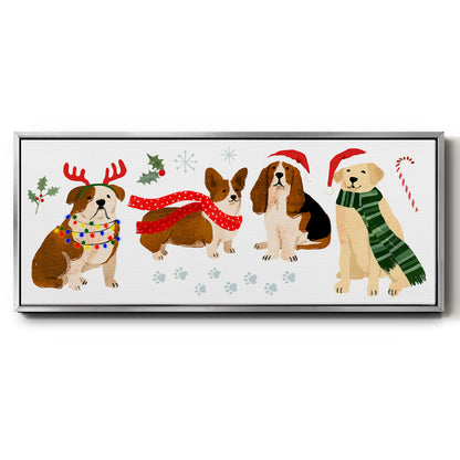 Holidogs Collection D - Floater Framed Canvas Print