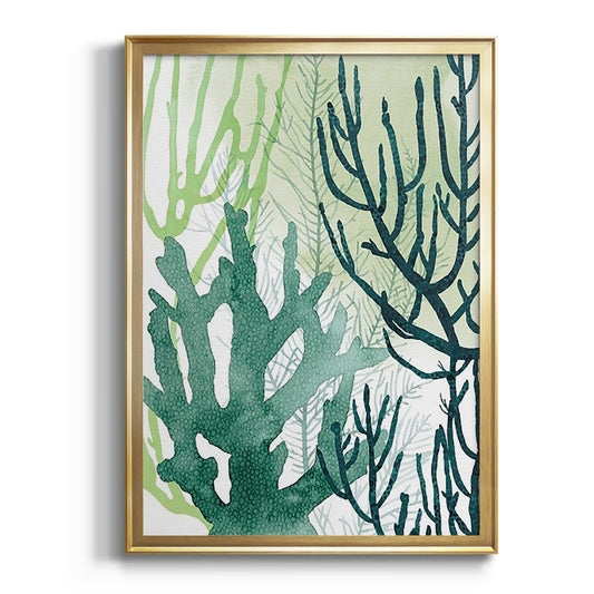 Textured Coral I - Modern Framed Canvas Print