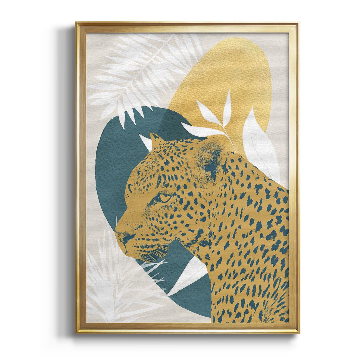 Jungle Cat II - Modern Framed Canvas Print