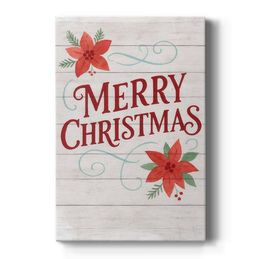 Holly-Red Sleigh Whisper - Canvas Art Print