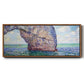 The Manneport at High Tide, 1885 - Floater Framed Canvas Print