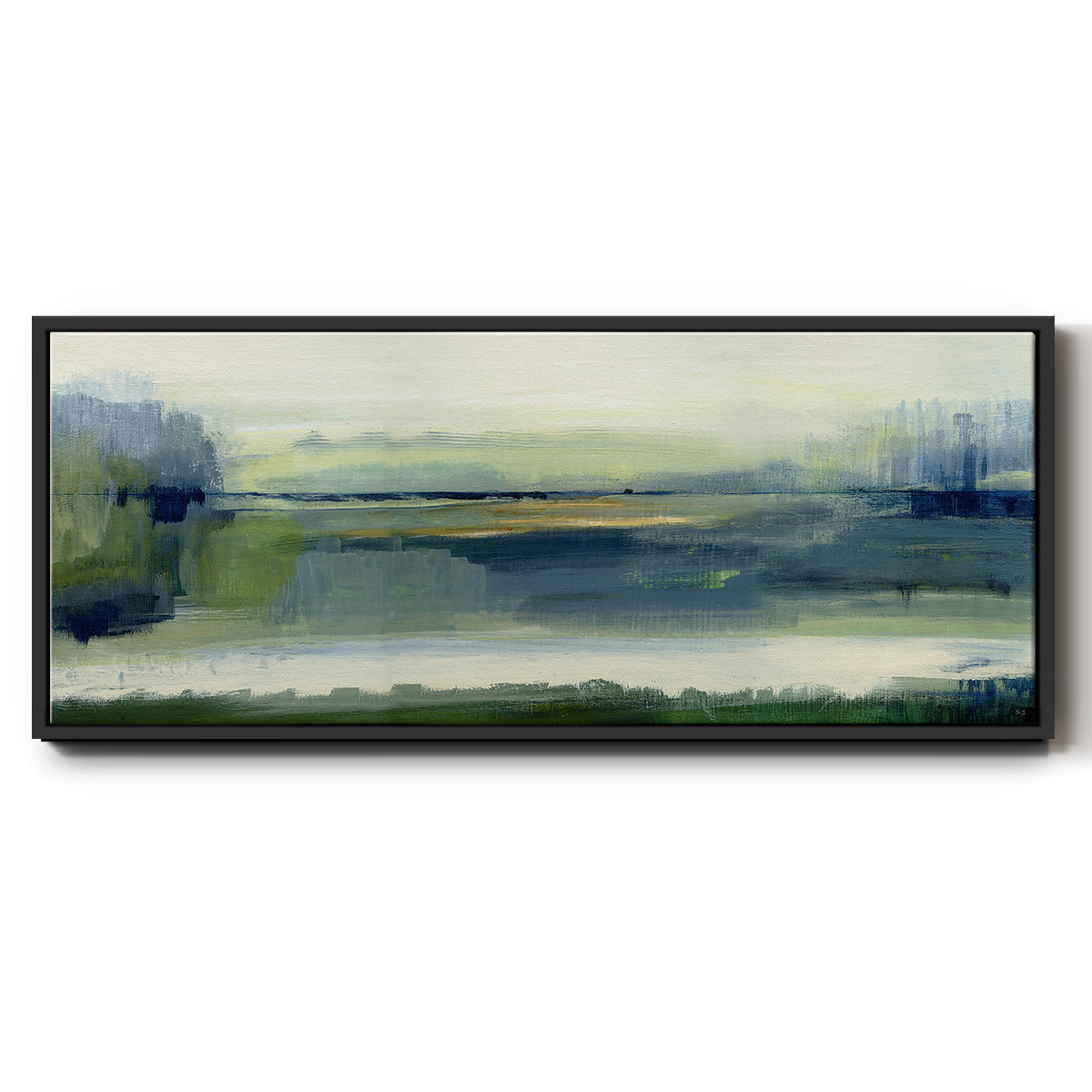 Glistening Meadow - Floater Framed Canvas Print