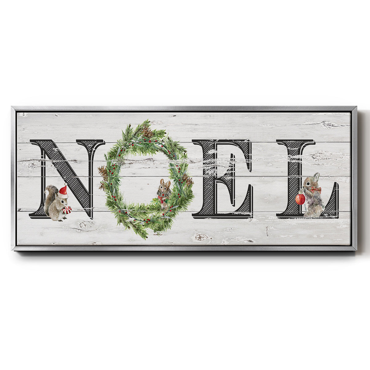 Farmhouse Noel - Floater Framed Canvas Print