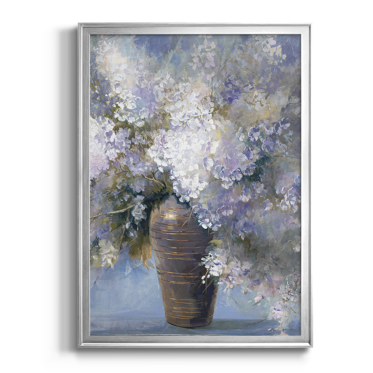 Lavender Explosion Revisited - Modern Framed Canvas Print