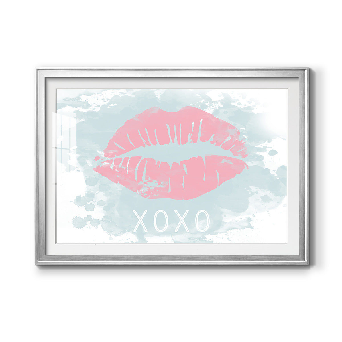 XOXO in Color Premium Framed Print - Ready to Hang