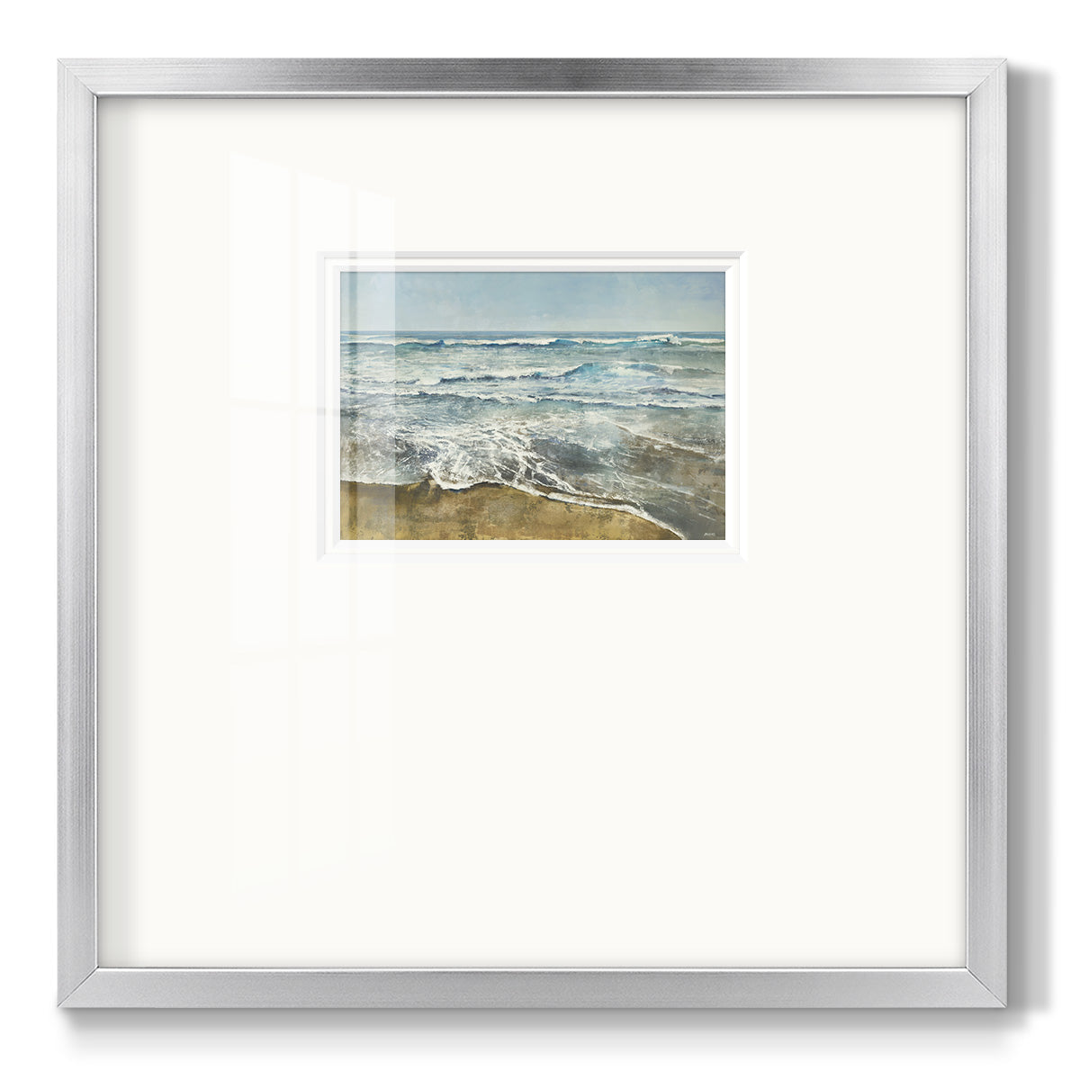 BEACHCOMBING Premium Framed Print Double Matboard