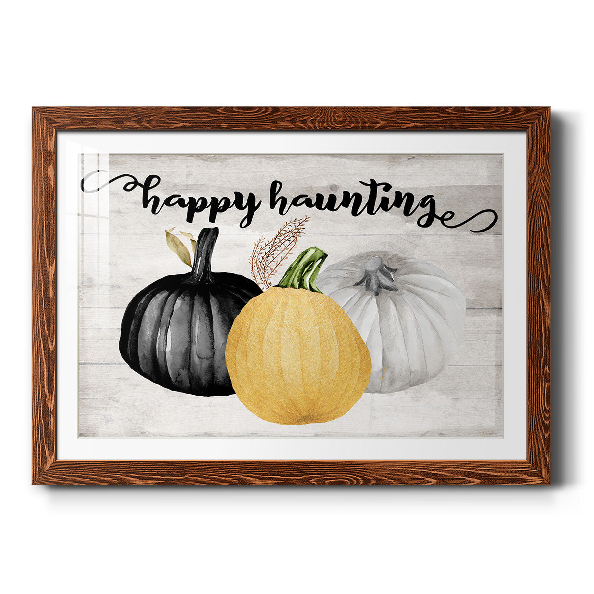Happy Haunting - Barnwood Framed Art Print