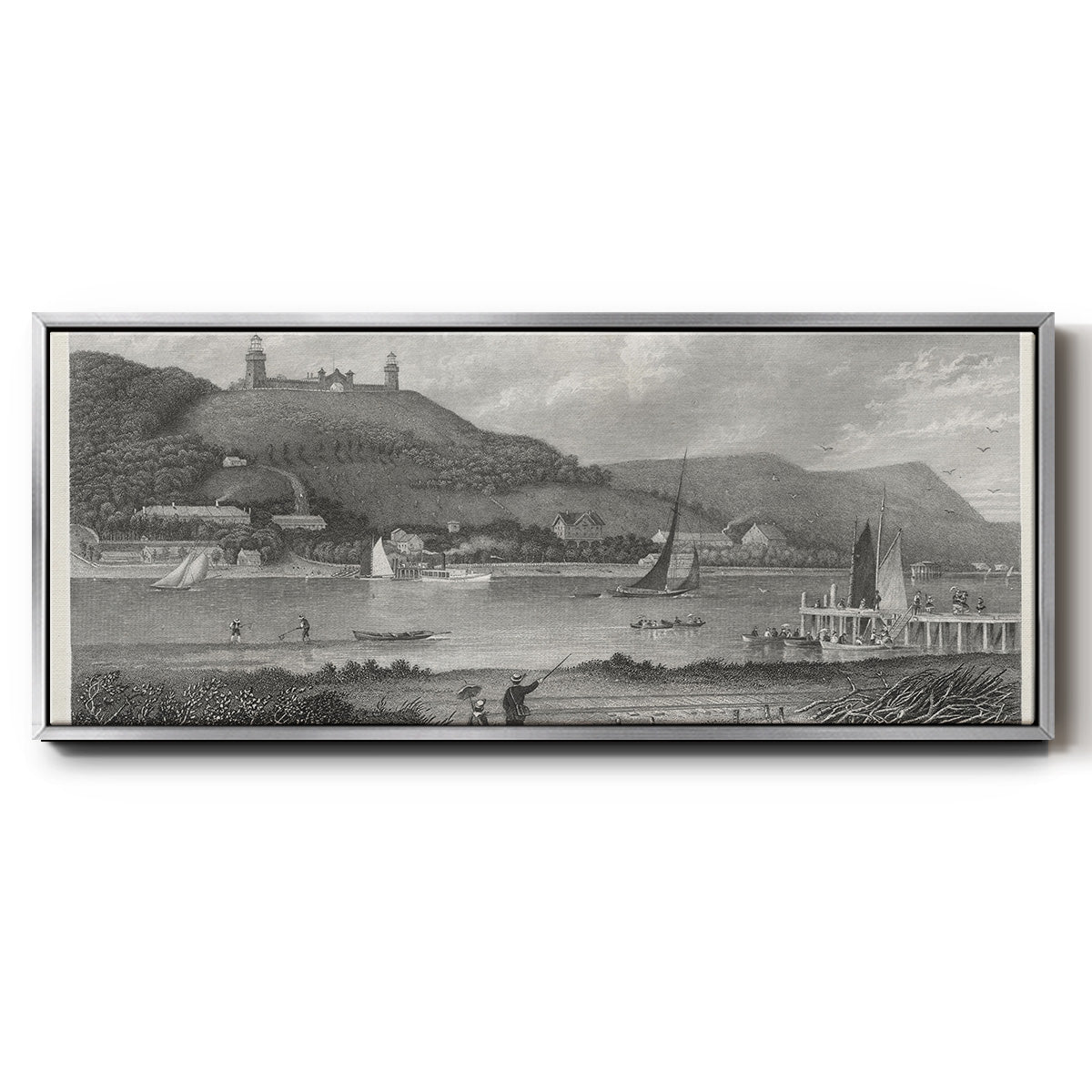 The Highlands of the Neversink - Floater Framed Canvas Print
