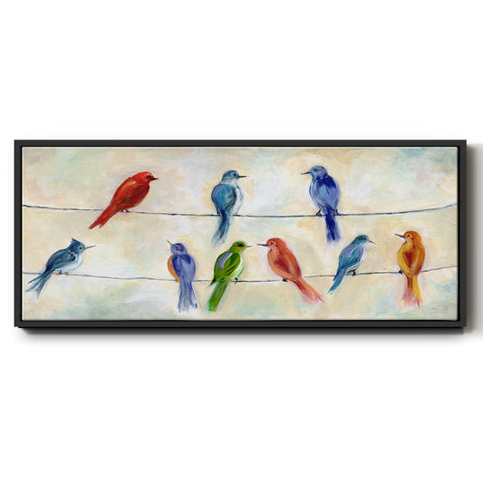 Chatter - Floater Framed Canvas Print