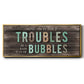 Troubles Bubbles - Floater Framed Canvas Print