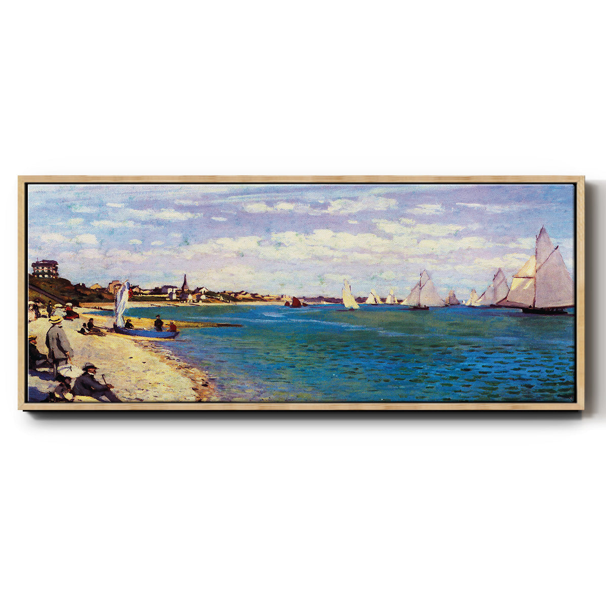 Regatta at Sainte Adresse - Floater Framed Canvas Print