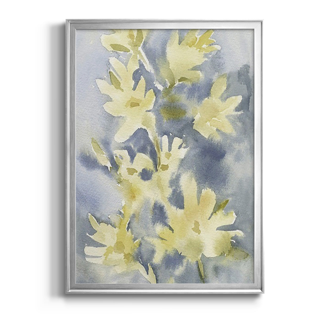 Forsythia Blooms I - Modern Framed Canvas Print