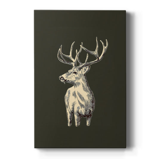 Soft Linen Carol of Pines - Canvas Art Print