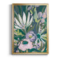 Purple Jungle Garden I - Modern Framed Canvas Print