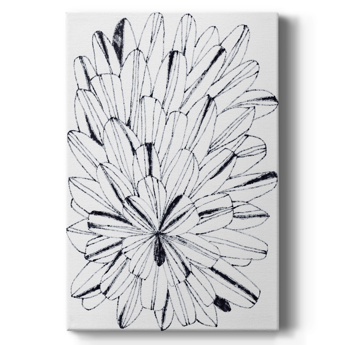 Monochrome Kaleidoscope I Premium Gallery Wrapped Canvas - Ready to Hang