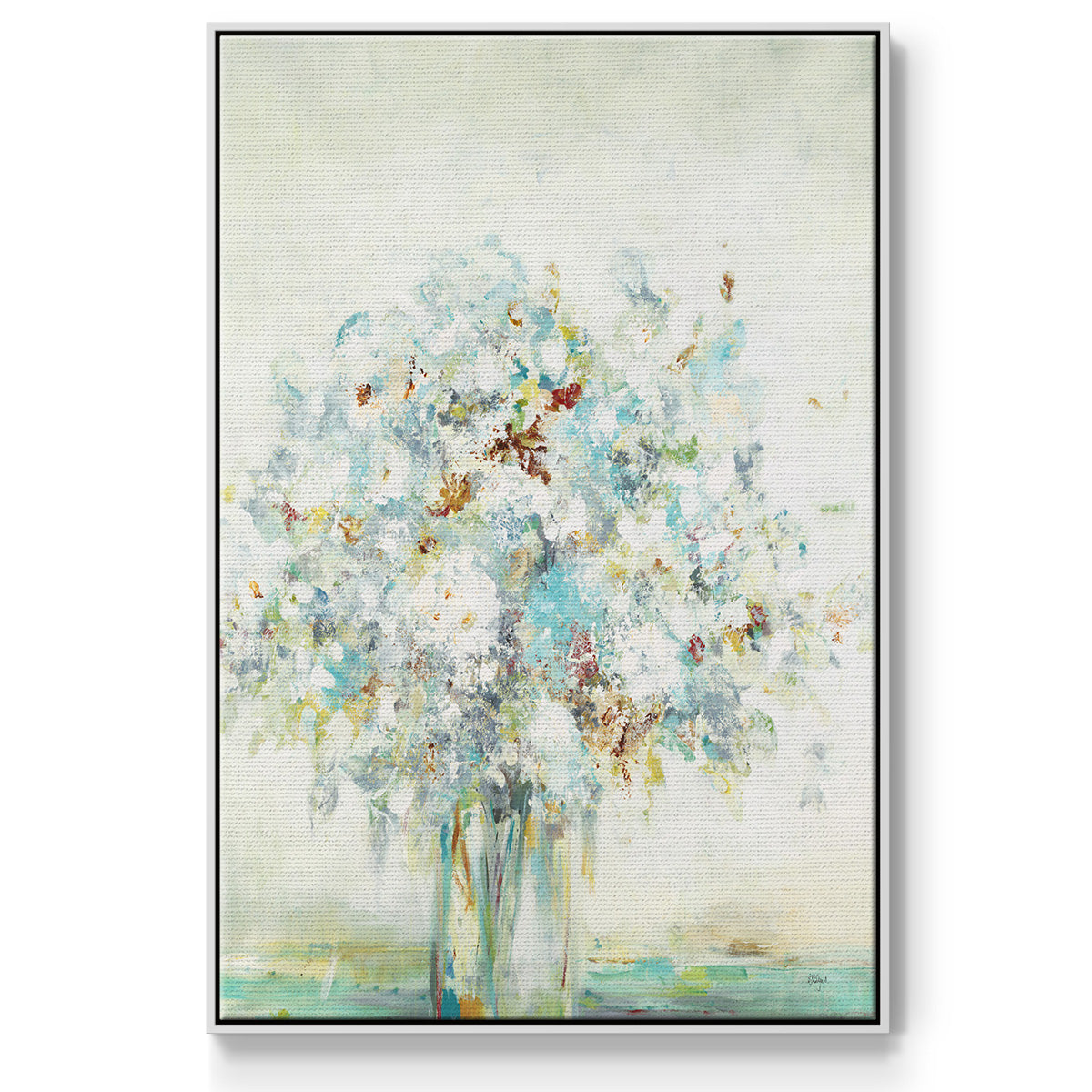 Textured Bouquet Framed Premium Gallery Wrapped Canvas - Ready to Hang