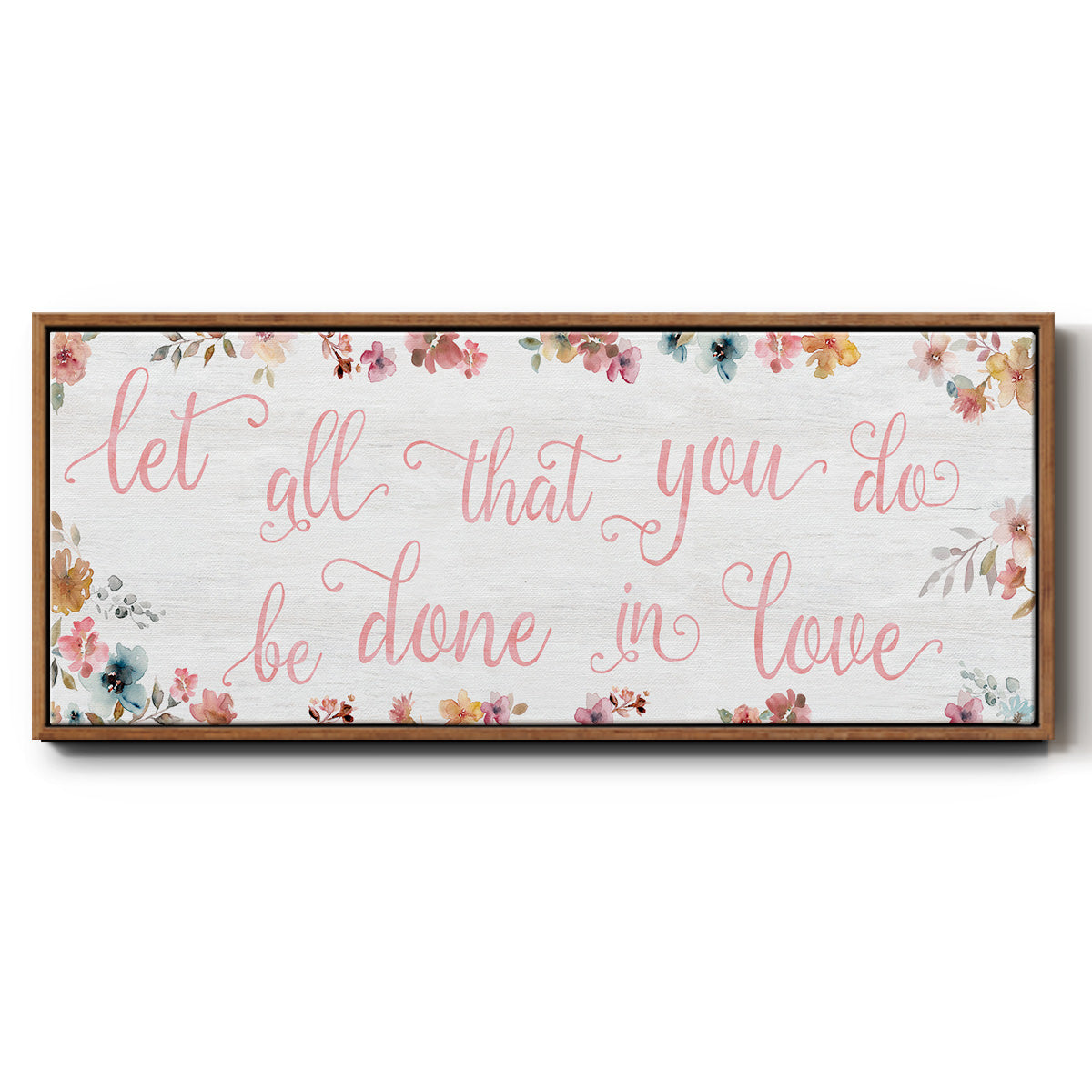 Done In Love - Floater Framed Canvas Print