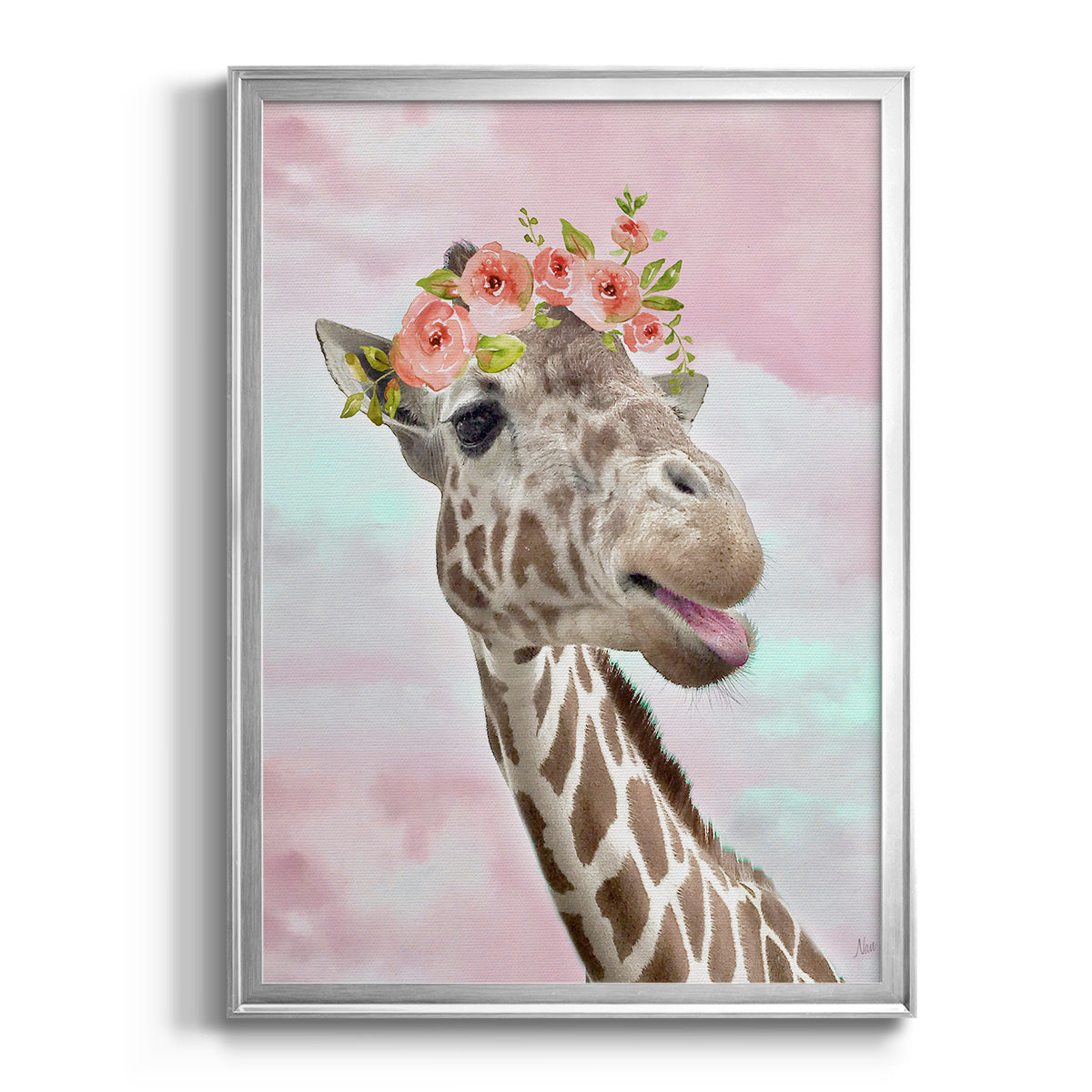 Floral Fun I - Modern Framed Canvas Print