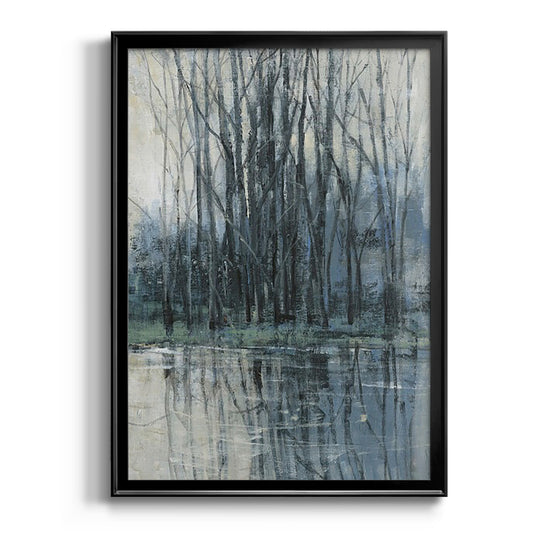 Morning Drizzle II - Modern Framed Canvas Print