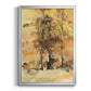 Fall Foliage Watercolor I - Modern Framed Canvas Print