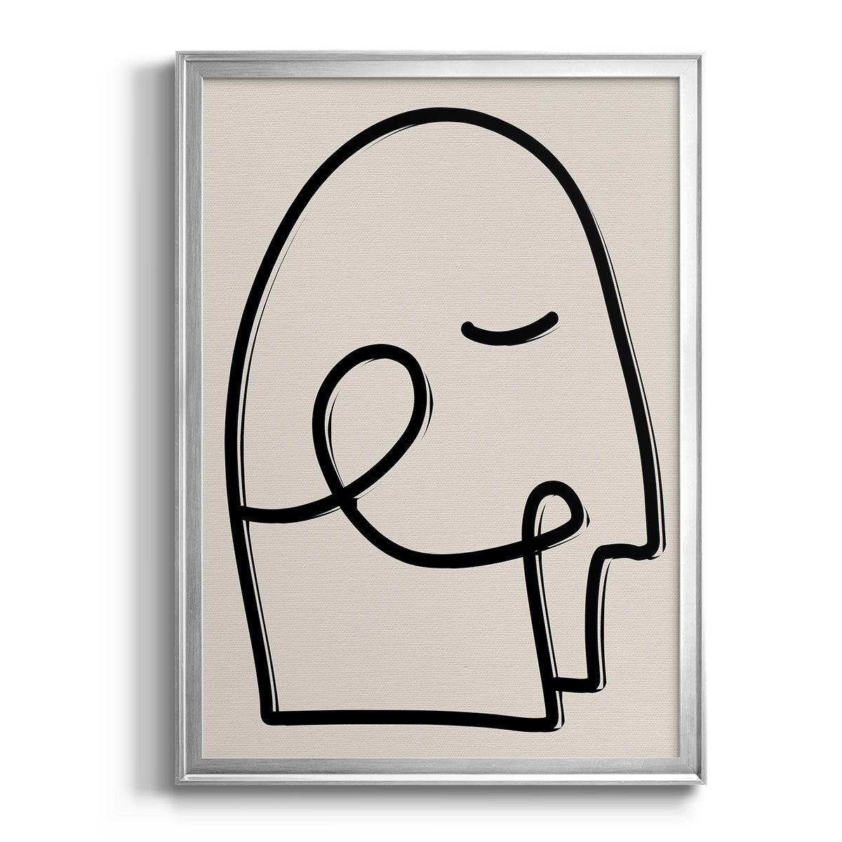 Face It I - Modern Framed Canvas Print